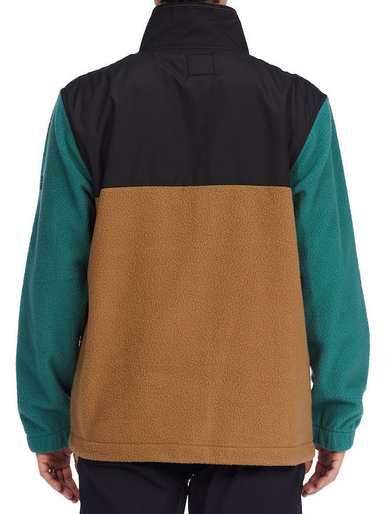 Billabong Jachetă Fleece pentru Bărbați cu Fermoar și Glugă Multicoloră
