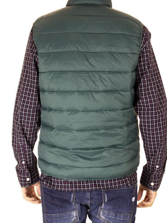 Celio Bulock Men's Sleeveless Puffer Jacket Green