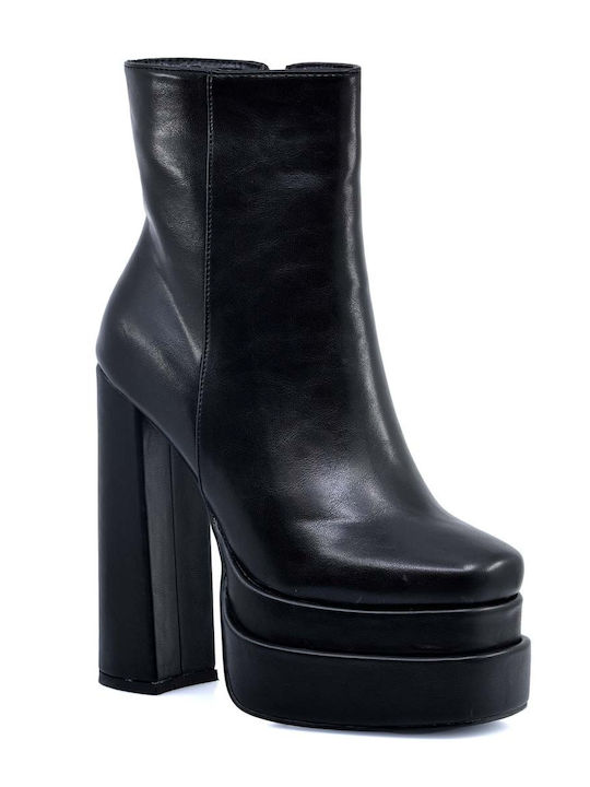 Seven Women's Ankle Boots with High Heel Black