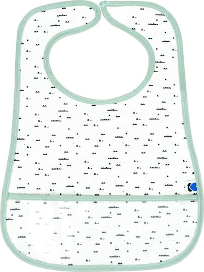 Kikka Boo Savanna Waterproof Bib Fabric with Hoop & Loop Fastener & Pocket Green for 4 m+ 3pcs