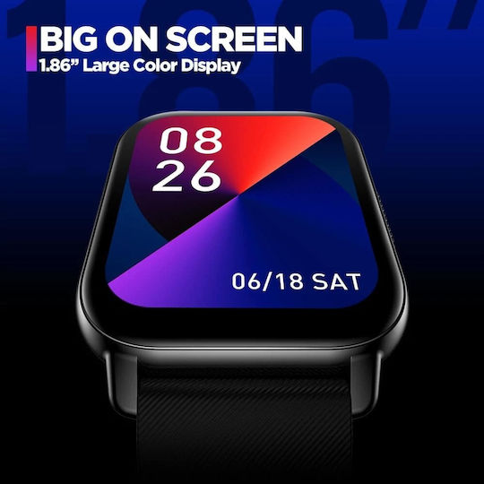Zeblaze Btalk Aluminium Smartwatch με Παλμογράφο (Graphite Black)