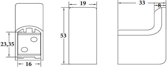 Sparke Palmia 05 Single Wall-Mounted Bathroom Hook ​1.9x5.3cm Silver