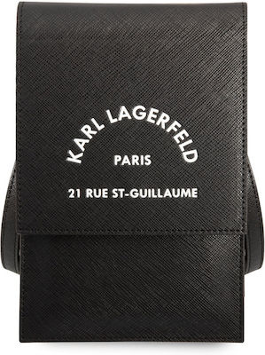 Karl Lagerfeld Saffiano Rue Saint Guillaume Șosetă și pungă până la 7" Negru