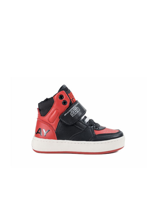 Replay Παιδικά Sneakers High Cobra για Αγόρι Μαύρα