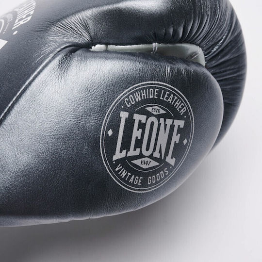 Leone Authentic 2 Боксови Ръкавици Кожени за Състезание Сив