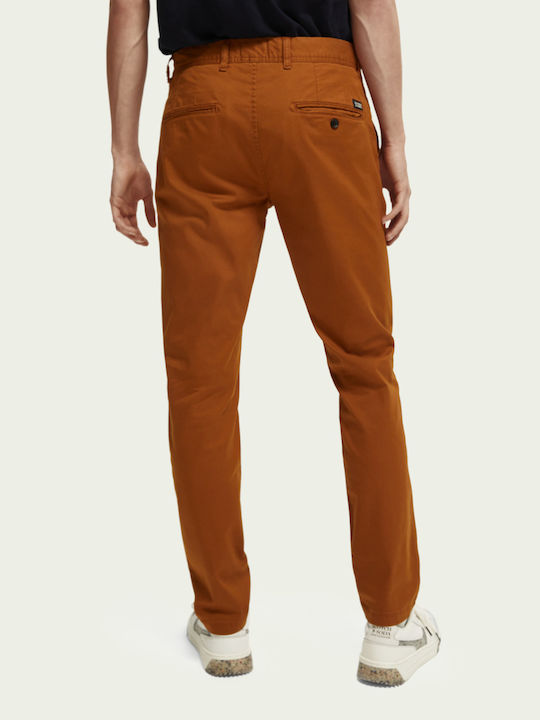 Scotch & Soda Ανδρικό Παντελόνι Chino Καφέ