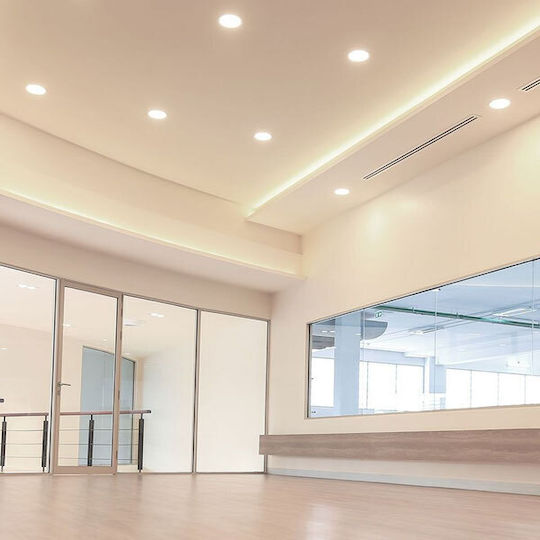 V-TAC Round Recessed LED Panel 40W with Cool White Light 6500K