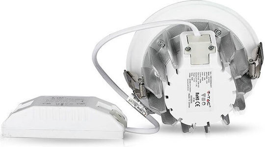 V-TAC Round Recessed LED Panel 40W with Cool White Light 6500K
