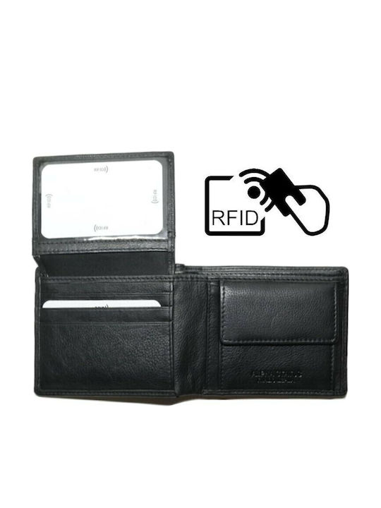Δερμάτινο Ανδρικό Πορτοφόλι με RFID Μαύρο