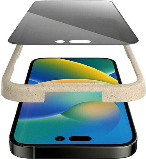 PanzerGlass Ultra-Wide Fit Privacy Antibacterial Full Face Tempered Glass Black (iPhone 14 Pro)