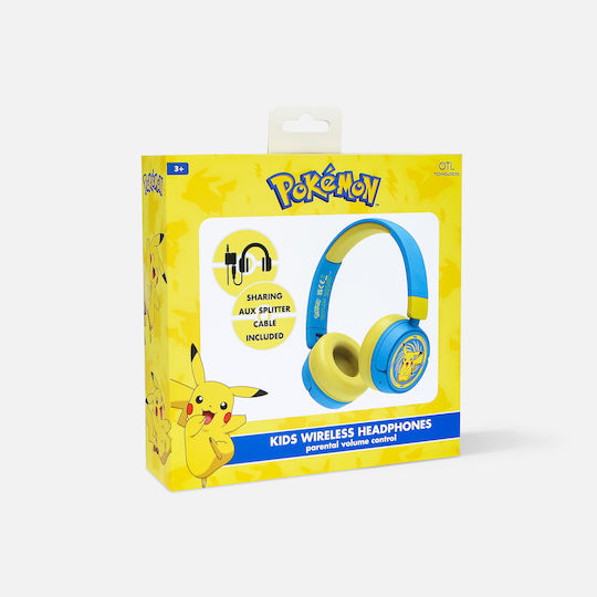OTL Pokemon Pikachu Kabellos / Kabelgebunden Kinder Am Ohr Kopfhörer mit 24 Stunden Betriebszeit Hellblau