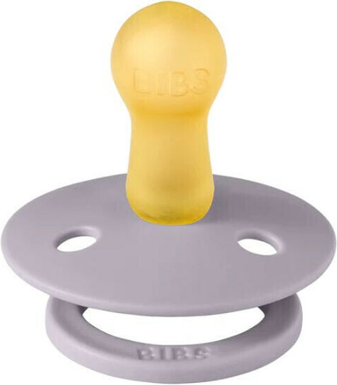 Bibs Pacifiers Rubber Fossil Grey / Mauve for 6-18 months 2pcs