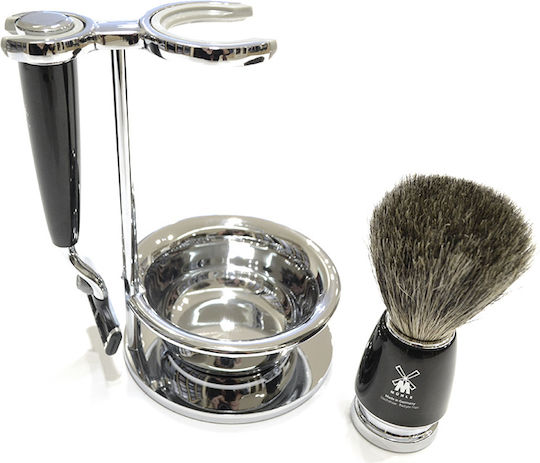 Muhle Set De Bărbierit Negru Cu Păr De Bursuc