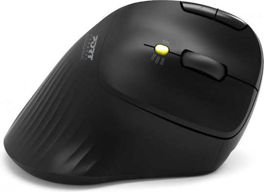 Port Designs 900719 Wireless Ergonomic Bluetooth Mouse with Trackball Black