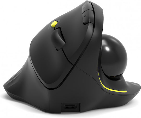 Port Designs 900719 Wireless Ergonomic Bluetooth Mouse with Trackball Black
