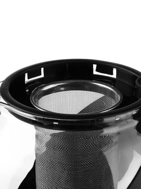 Secret de Gourmet 461722180 Glass Black Teapot with Filter 1250ml