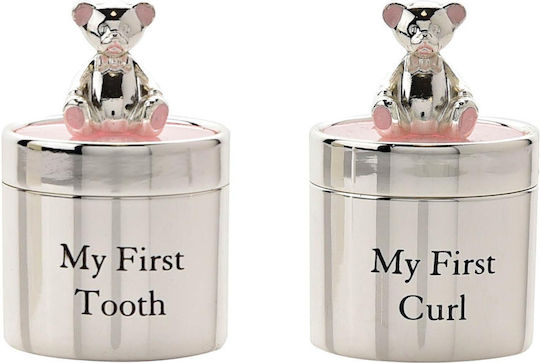 Bambino Mio Baby Tooth Box First Tooth made of Silver for Girl 2pcs