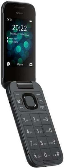 Nokia 2660 Flip Dual SIM Κινητό με Κουμπιά (Ελληνικό Μενού) Μαύρο