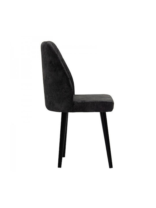 Adeline Столички Трапезария плюшени Anthracite / Antique Black 1бр 49x52x91бр