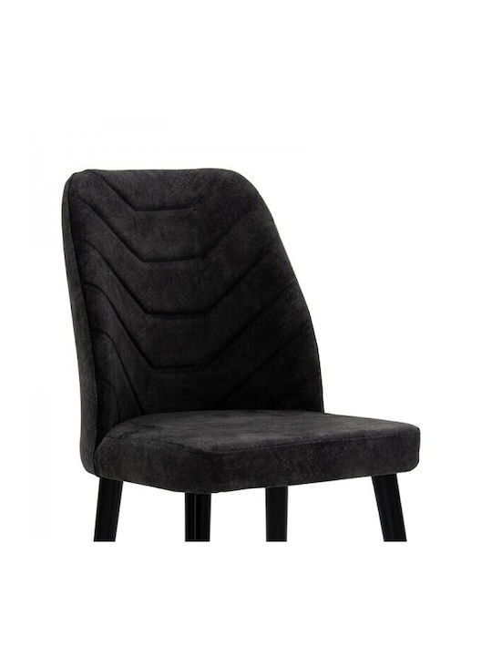 Adeline Столички Трапезария плюшени Anthracite / Antique Black 1бр 49x52x91бр