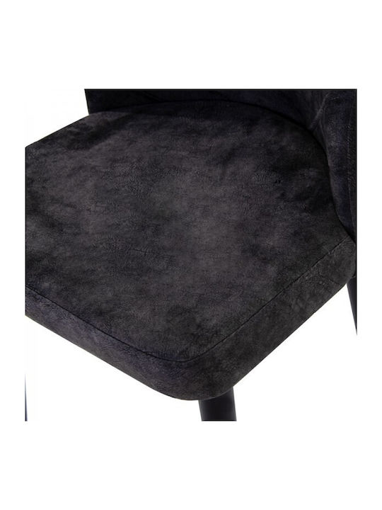 Adeline Столички Трапезария плюшени Anthracite / Antique Black 1бр 49x52x91бр