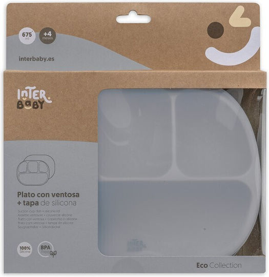 Interbaby Kinderteller aus Silikon Gray