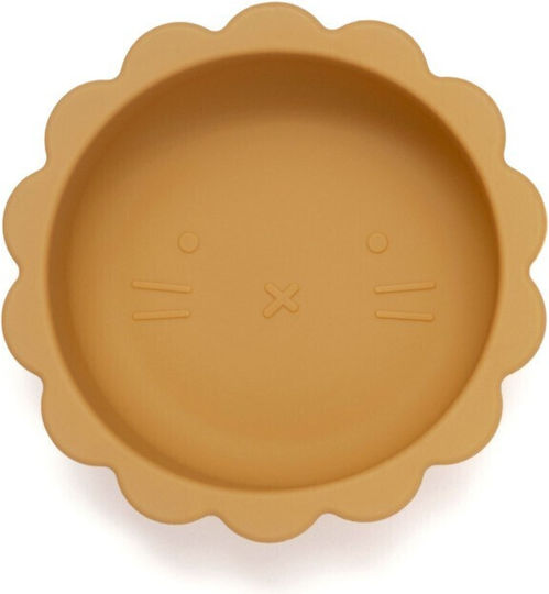 Petit Monkey Baby Food Bowl Lion made of Silicone Yellow