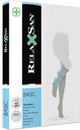 Relaxsan Basic Socks Calf High with Reinforcement in Fern 70 Den 12-17 mmHg Light Beige