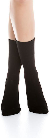 Inizio Women's Sock Medical Without Elastic Double Socks Calf High Black