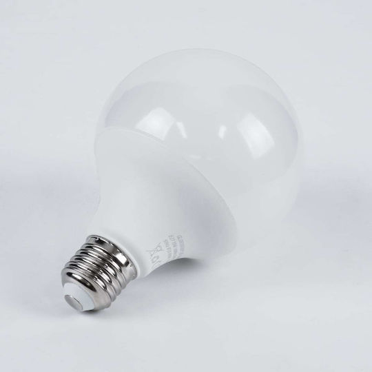 GloboStar Λάμπα LED 15W 140mm για Ντουί E27 και Σχήμα G95 Φυσικό Λευκό 1455lm