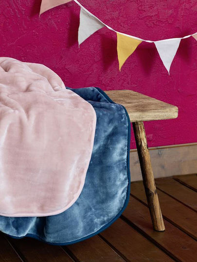 Nima Одеяло Велур Coperta Розов 160x220cm