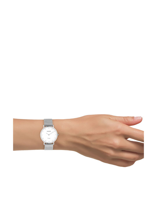 Oozoo Vintage Women's Watch with Silver Metal Bracelet