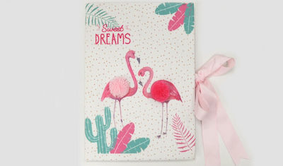 Papercraft Guest Book Flamingo Ροζ