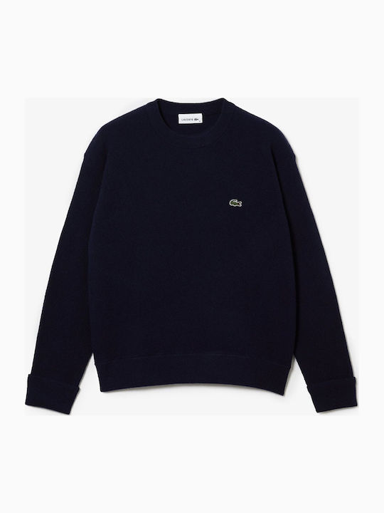 Women's Long Sleeve Sweater Woolen Navy Blue
