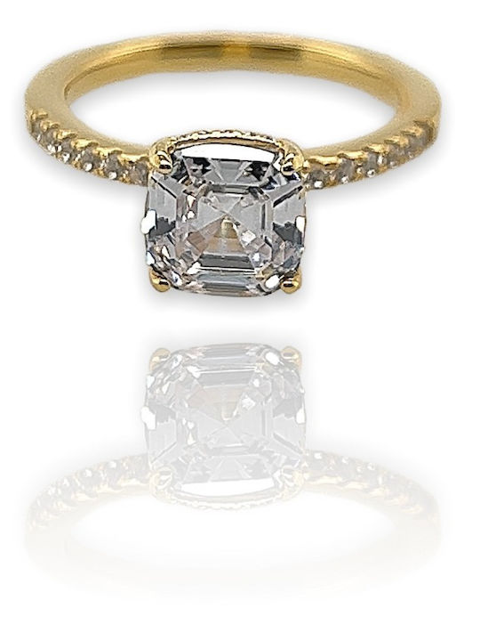Prince Silvero Single Stone from Gold Plated Silver
