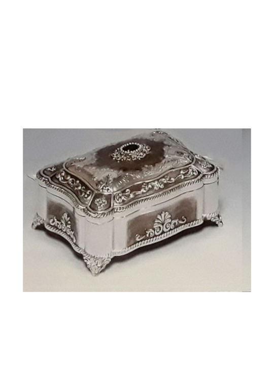 Καρβούνης Κουτί Κοσμημάτων Μεταλλικό 13x10x8cm