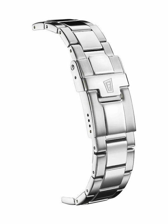 Festina Γυναικείο Ρολόι 39mm Χρονογράφος Μπαταρίας με Ασημί Μεταλλικό Μπρασελέ