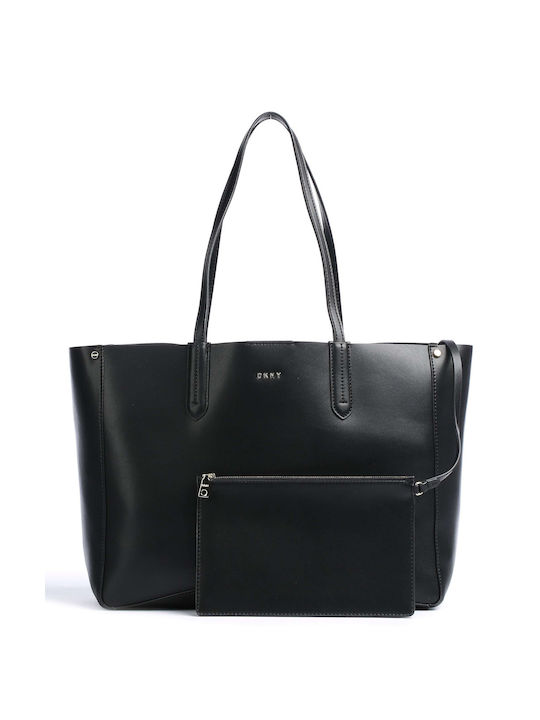 Ida R12AKO22 Σετ Δερμάτινη Γυναικεία Τσάντα Shopper 'Ωμου Μαύρη
