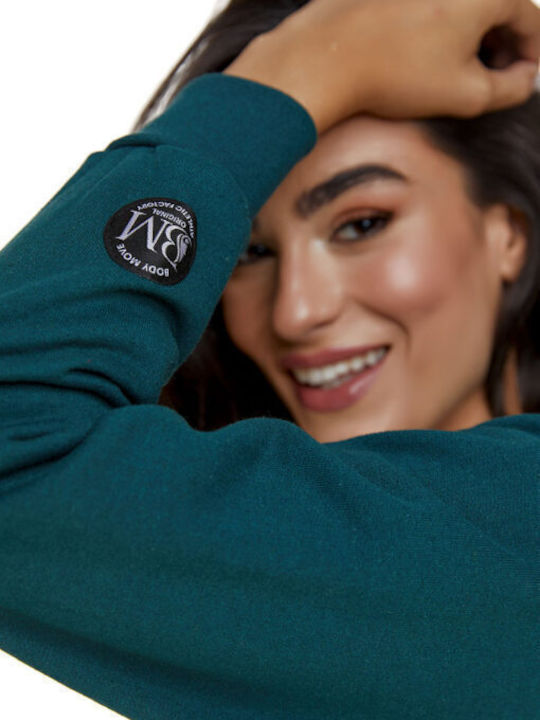 Women's Sweatshirt Jacket Hooded Petrol