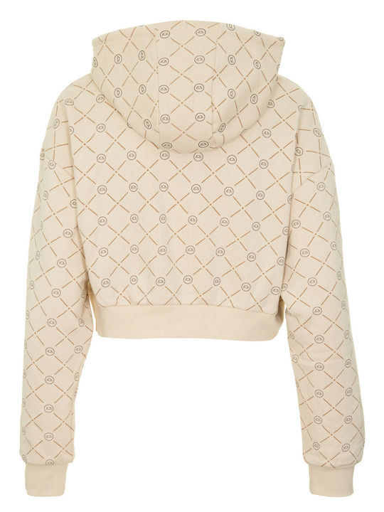 Marinell Cropped Women's Sweatshirt Beige