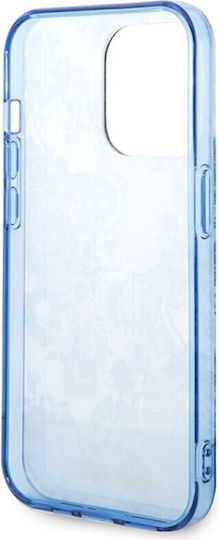 Guess Porcelain Collection Umschlag Rückseite Kunststoff Electro Cam TDJ / Blue (iPhone 14 Pro)