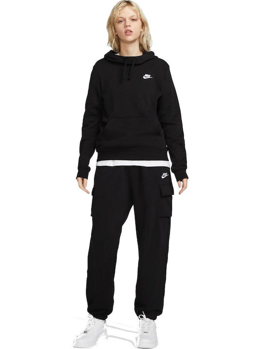 Women's Sweatshirt Hooded Black