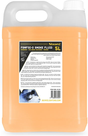 BeamZ Liquid for Smoke Machines Fog Supplies Smoke Fluid ECO Orange 5lt 160.588