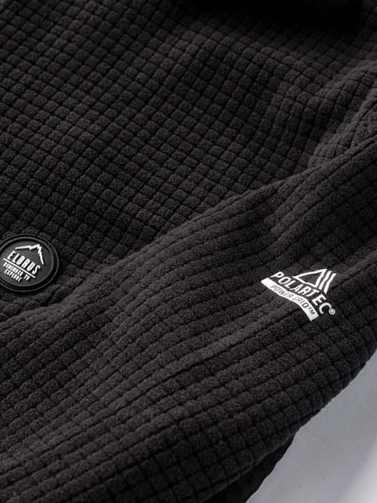 Polartec Bessan Men's Cardigan with Hood Black