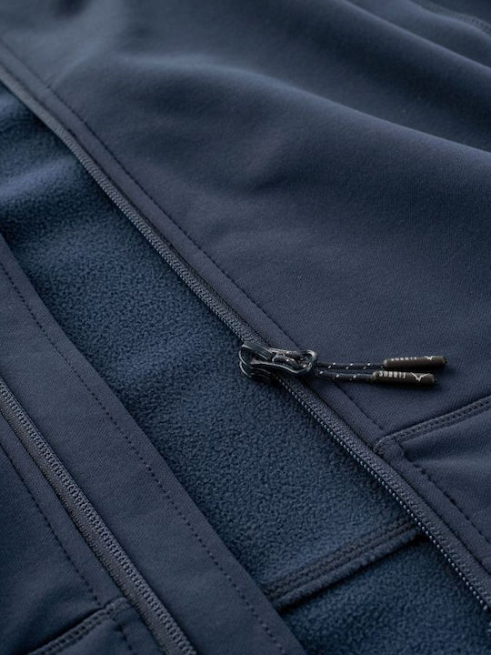 Lupot Men's Fleece Cardigan Navy Blue