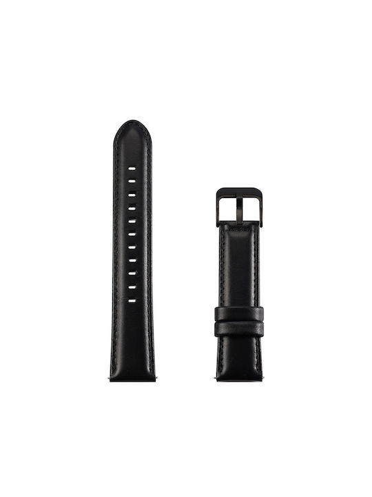 Dux Ducis Leather Wristband Business Version Λουράκι Μαύρο (Galaxy Watch / Huawei Watch / Honor Watch (20mm band))