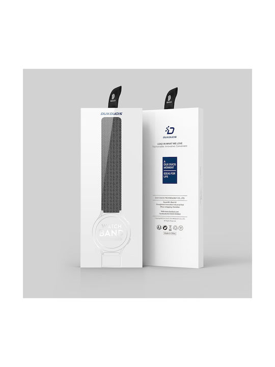 Dux Ducis Magnetic Wristband Milanese Version Λουράκι Ανοξείδωτο Ατσάλι Μαύρο (Galaxy Watch / Huawei Watch / Honor Watch / Xiaomi Watch (22mm band))