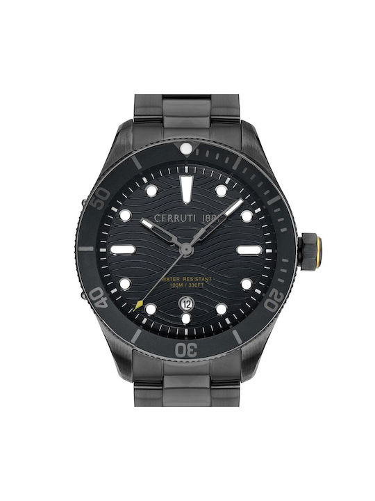 Cerruti Cedonio Watch Battery with Black Metal Bracelet