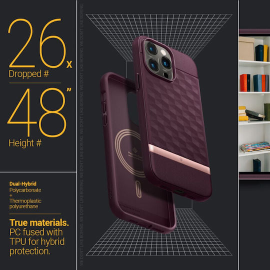 Caseology Parallax Mag Back Cover Σιλικόνης 2mm Burgundy (iPhone 14 Pro)