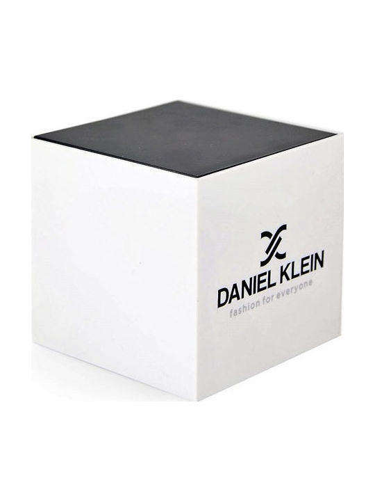 Daniel Klein Ανδρικό Ρολόι 44mm Μπαταρίας με Ασημί Μεταλλικό Μπρασελέ